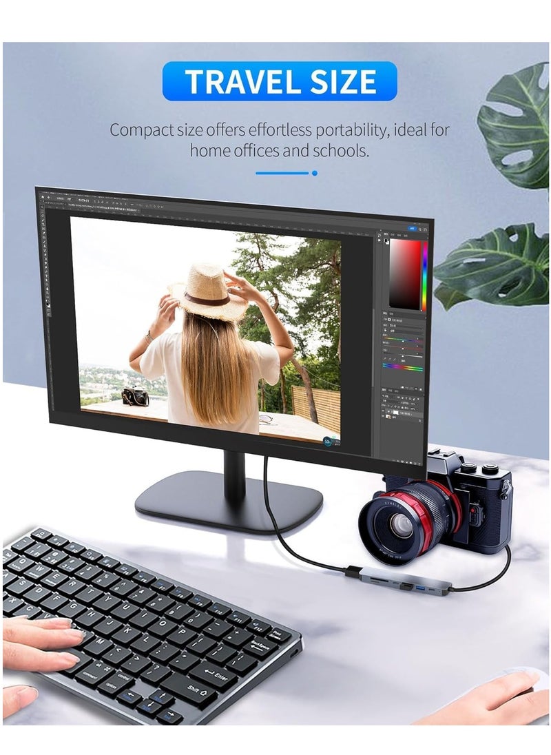ELTRAZONE 7-in-1 USB C Hub Docking Station with 4K HDMI, 100W PD, 3 USB Ports (1 USB-C & 2 USB 3.0), TF/SD Card Reader – Perfect for MacBook, Dell, HP, ASUS, Steam Deck, and More  - Image 5