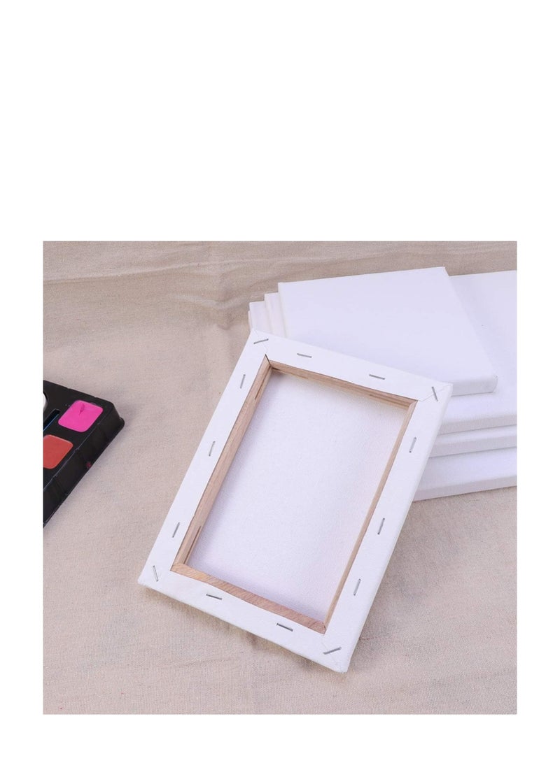 Terabyte Stretched White Blank Canvas Artist Canvas Board Wood Painting Panel Boards for DIY Drawing 10 Pcs - Image 2