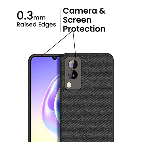 Kapa Soft Full Fabric Protective Back Case Cover for Vivo V21E (5G) (Black) - Image 4