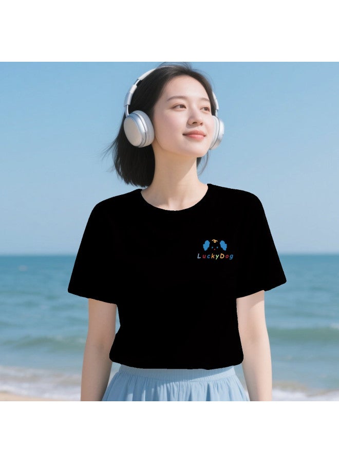 Your Sun Women'S Summer Basic Shirt Thin High-End Minimalist Pure Cotton T-Shirt Ladies Short Sleeve - Image 4