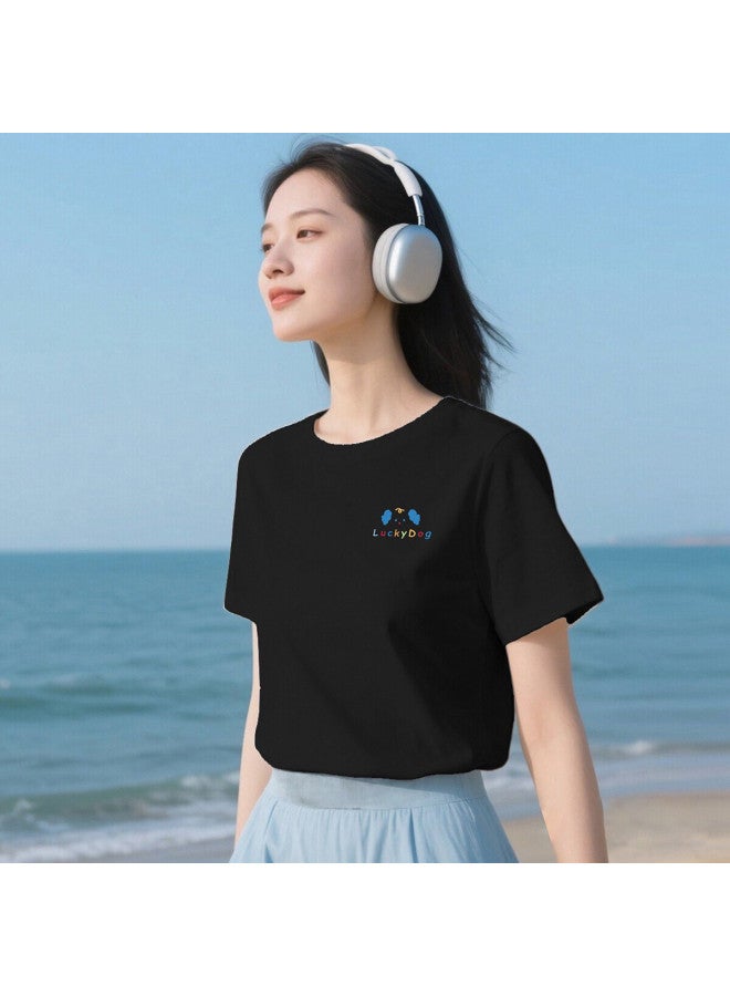 Your Sun Women'S Summer Basic Shirt Thin High-End Minimalist Pure Cotton T-Shirt Ladies Short Sleeve - Image 5