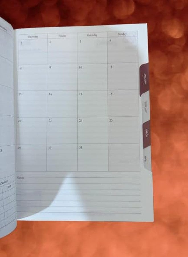 Peeplvalue Diary 2026 with dates Executive Size Premium PU Leather Diary Planner Organizer Executive Diary with Monthly & Year Planner, (Size : 25 x 18 cm) - Image 2