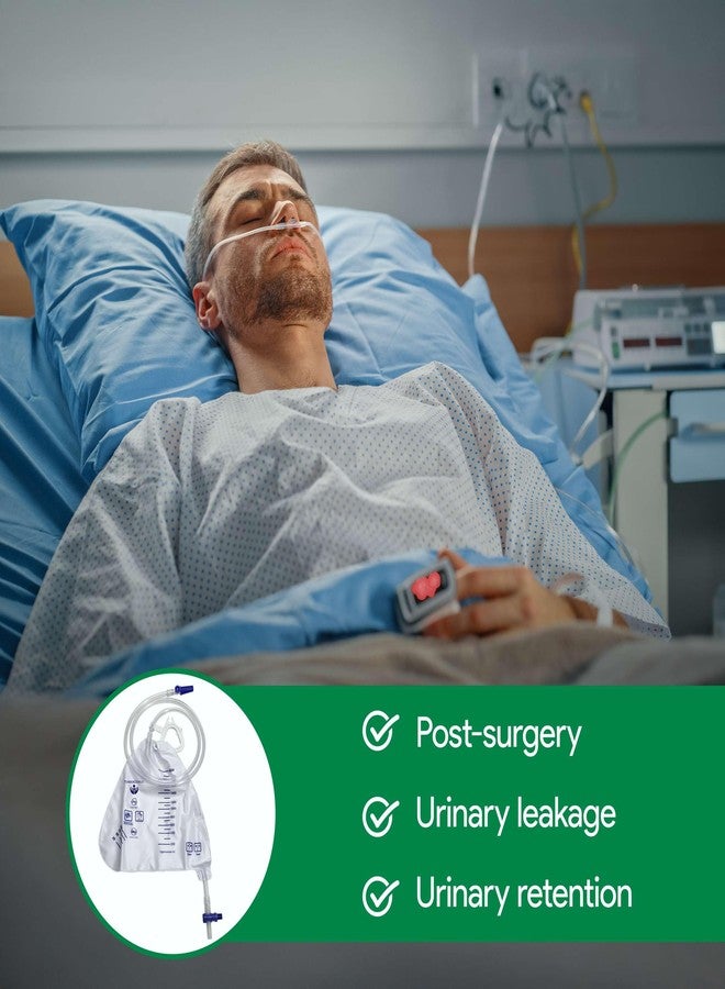 TenderGentle Urine Catheter Bags for Men and Women - 5 2000ml Overnight Bedside Drainage Bag - Sterile and Disposable Triangle Urine Bags - Image 5