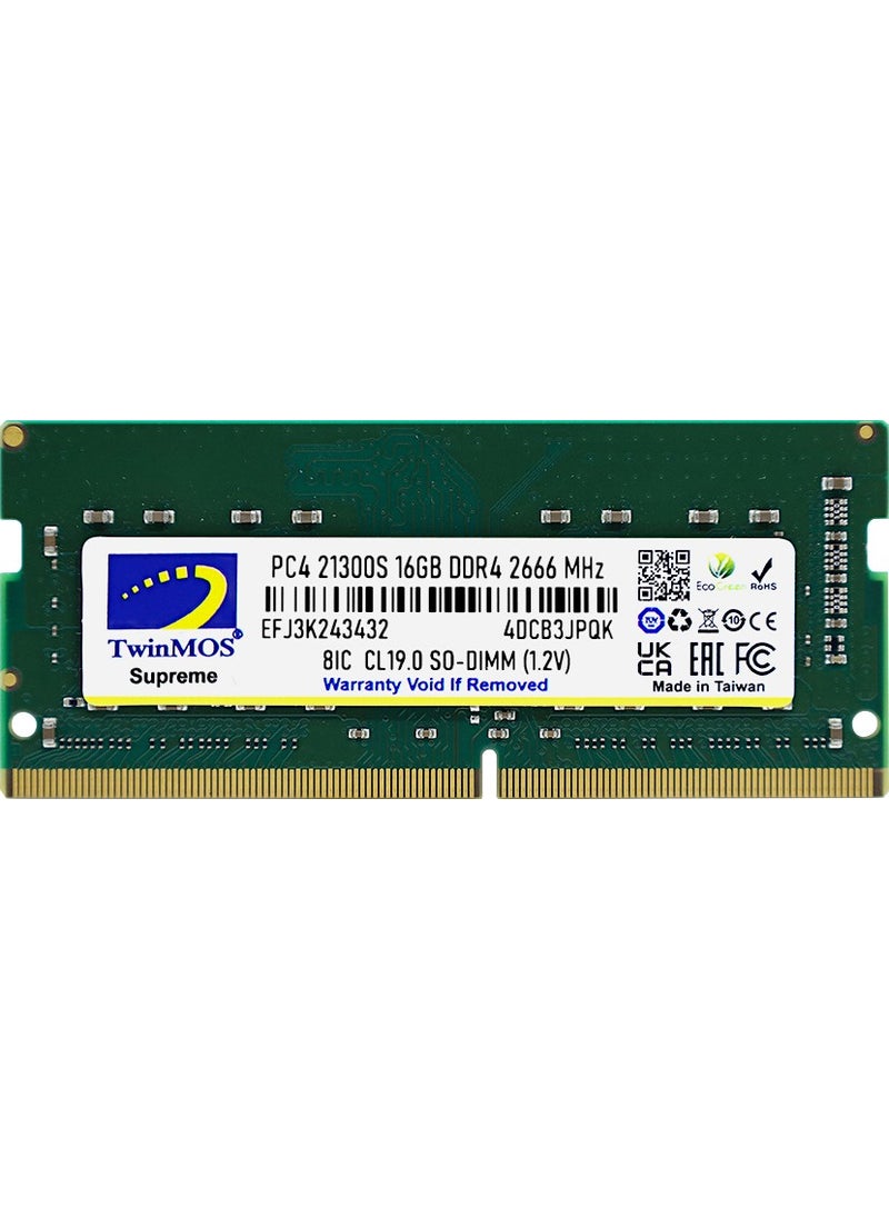 TwinMOS DDR4 16GB 2666MHz Notebook Ram (MDD416GB2666N) 