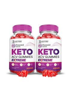 Health & Household (2 Pack) Ripped Results Keto Acv Gummies Extreme 2000Mg Ripped Results Keto Gummies Apple Cider Vinegar Formulated With Pomegranate Beet Juice Powder B12 Vegan Non Gmo 120 Gummys  - Image 1