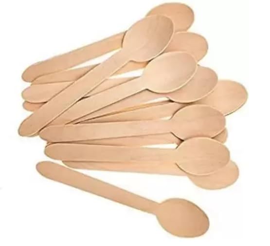 SHOP  SHOPPEE Shop & Shoppee Disposable Wooden Biodegradable and Eco-Friendly Spoon | Ice-Cream Spoon, Soup Spoon, Dessert Spoon, Table Spoon, Coffee Spoon, Salad Multi Purpose Spoon Set (100) - Image 5