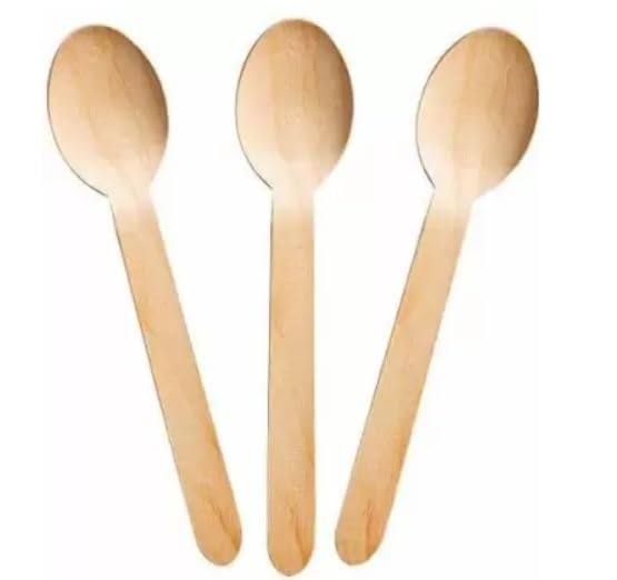 SHOP  SHOPPEE Shop & Shoppee Disposable Wooden Biodegradable and Eco-Friendly Spoon | Ice-Cream Spoon, Soup Spoon, Dessert Spoon, Table Spoon, Coffee Spoon, Salad Multi Purpose Spoon Set (100) - Image 2
