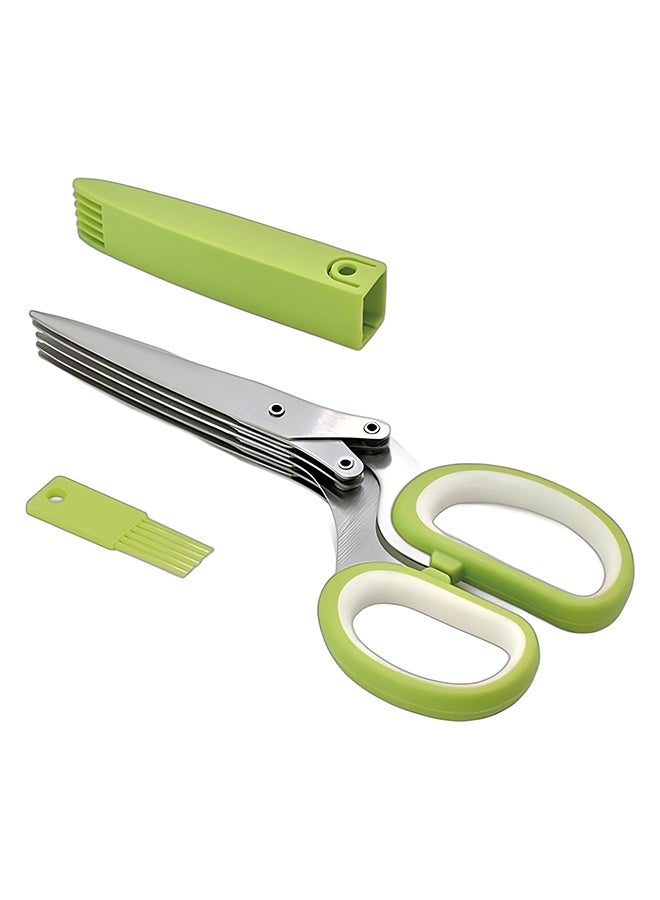 Updated Scissors Set Cool Kitchen Gadgets for Cutting Fresh Garden Herbs Herb Cutter Shears with 5 Blades and Cover and Antirust Stainless Steel Dishwasher Safe - Image 4