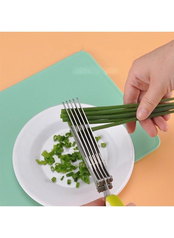 Updated Scissors Set Cool Kitchen Gadgets for Cutting Fresh Garden Herbs Herb Cutter Shears with 5 Blades and Cover and Antirust Stainless Steel Dishwasher Safe - Image 3