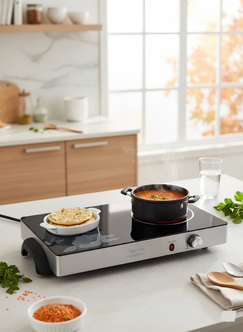 Home Master HM-125 Electric Hot Plate – 1040W Power, Heat-Resistant Glass Surface with Elegant Pattern – Fast and Safe Electric Cooker, Ideal for Cooking and Heating - Image 5