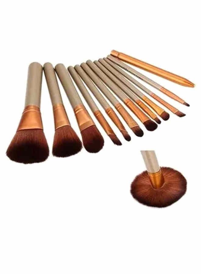 BLOOMING TIME 12 Pieces Make Up Brush Box Set Cosmetic Soft Brushes Kit  - Image 1