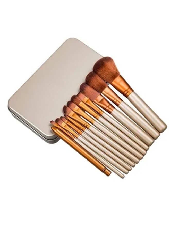 BLOOMING TIME 12 Pieces Make Up Brush Box Set Cosmetic Soft Brushes Kit  - Image 3