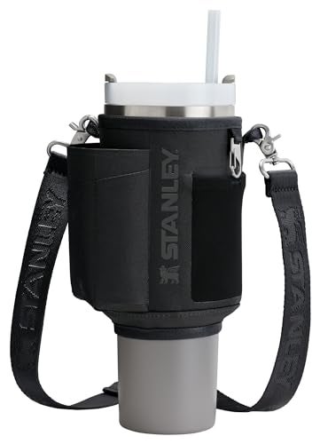 Stanley All Day Quencher Carry All for 40 oz Tumbler with Handle | Crossbody Bag with Phone Holder Pocket, Card Sleeve & Detachable Strap | Water Bottle Carrier Bag | BPA-Free | Black - Image 1