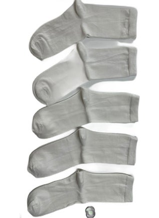 Ozzy Socks 5 Pairs White Colored Cotton Children's Long Sock Socks  - Image 3