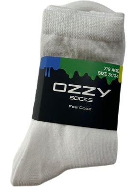 Ozzy Socks 5 Pairs White Colored Cotton Children's Long Sock Socks  - Image 2