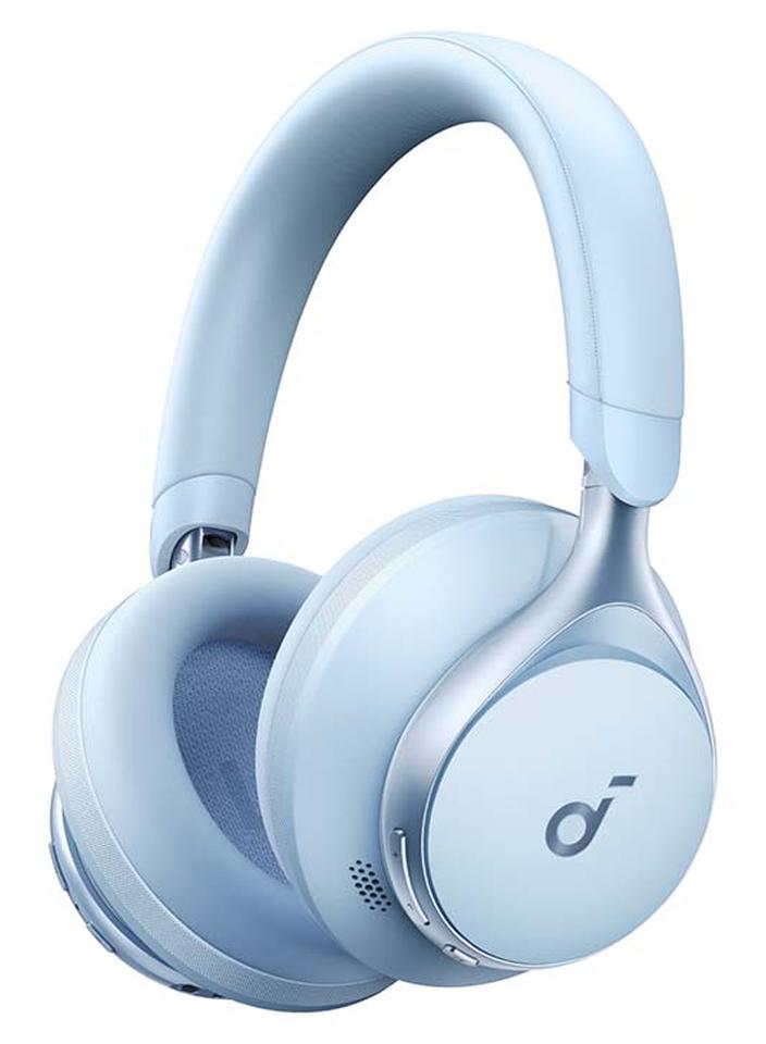 By Anker, Space One - Adaptive Active Noise Cancelling Headphones, Enhanced Human Voice Reduction, 40H ANC Playtime, LDAC Hi-Res Wireless Audio, Comfortable Fit, Bluetooth 5.3, App Control 1 Blue