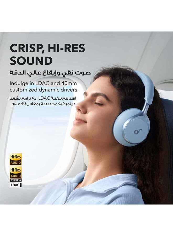 Soundcore By Anker, Space One - Adaptive Active Noise Cancelling Headphones, Enhanced Human Voice Reduction, 40H ANC Playtime, LDAC Hi-Res Wireless Audio, Comfortable Fit, Bluetooth 5.3, App Control 1 Blue - Image 5