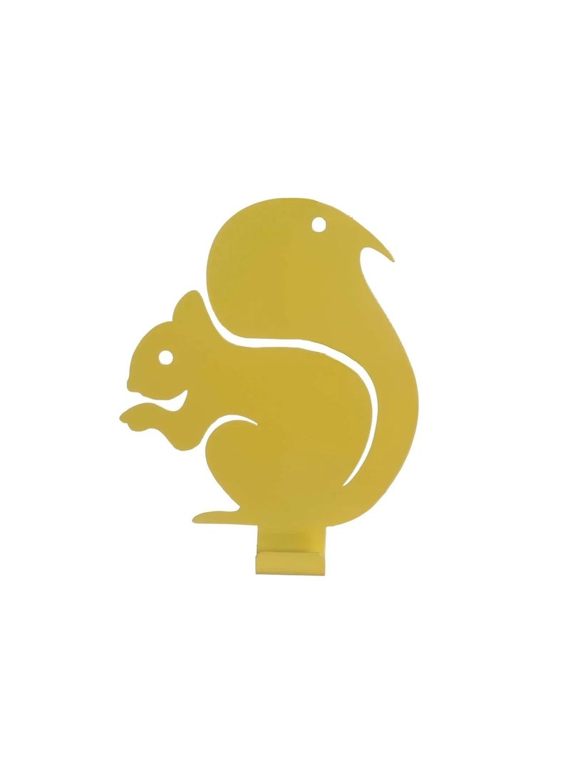 DANUBE HOME Meow Metal Squirrel Wall Hook – Decorative Animal Wall Hanger For Keys, Towels, Bags – Rustic Metal Hook For Entryway, Bathroom, Kitchen, Kids Room Decor 13X2X16.5Cm