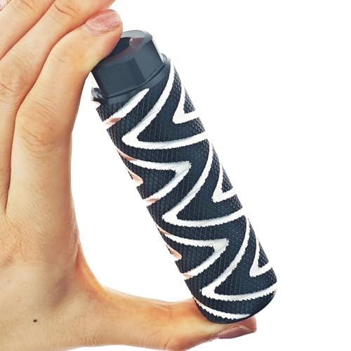 Zelerdo 4 Pack Aluminum Alloy Bike Pegs Foot Pedals Backseats Stands Fit 3/8 inch Axles (Black Mixed Silver, 100x28 mm) - Image 5