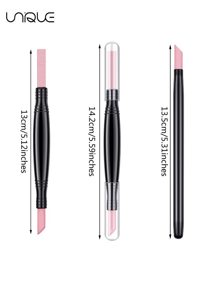 Unique 6 Pieces Pumice Stone Nail File, Stone Sanding Nail File Stone Cuticle Remover Stick Double-Headed Polishing Pen for Household Beauty Salon Fingernail Toenail Peeling Dead Skin Repairing  - Image 2