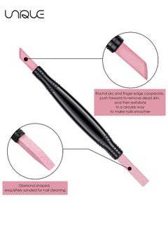 Unique 6 Pieces Pumice Stone Nail File, Stone Sanding Nail File Stone Cuticle Remover Stick Double-Headed Polishing Pen for Household Beauty Salon Fingernail Toenail Peeling Dead Skin Repairing  - Image 3