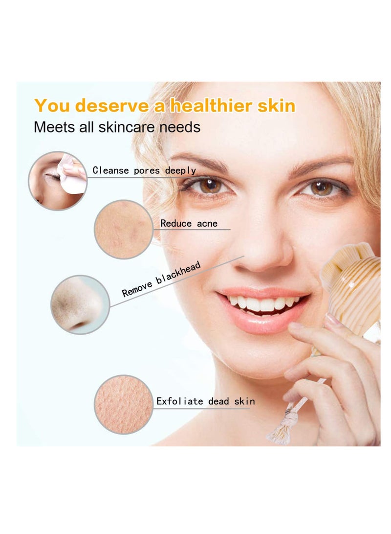 SYOSI Facial Cleansing Brush for Face Exfoliation, Excefore 2 Pack Ultra Fine Soft Bristle Face Brush for Deep Pore Cleansing, Wooden Handle Skin Cleaning Scrubbers for Men and Women - Image 3