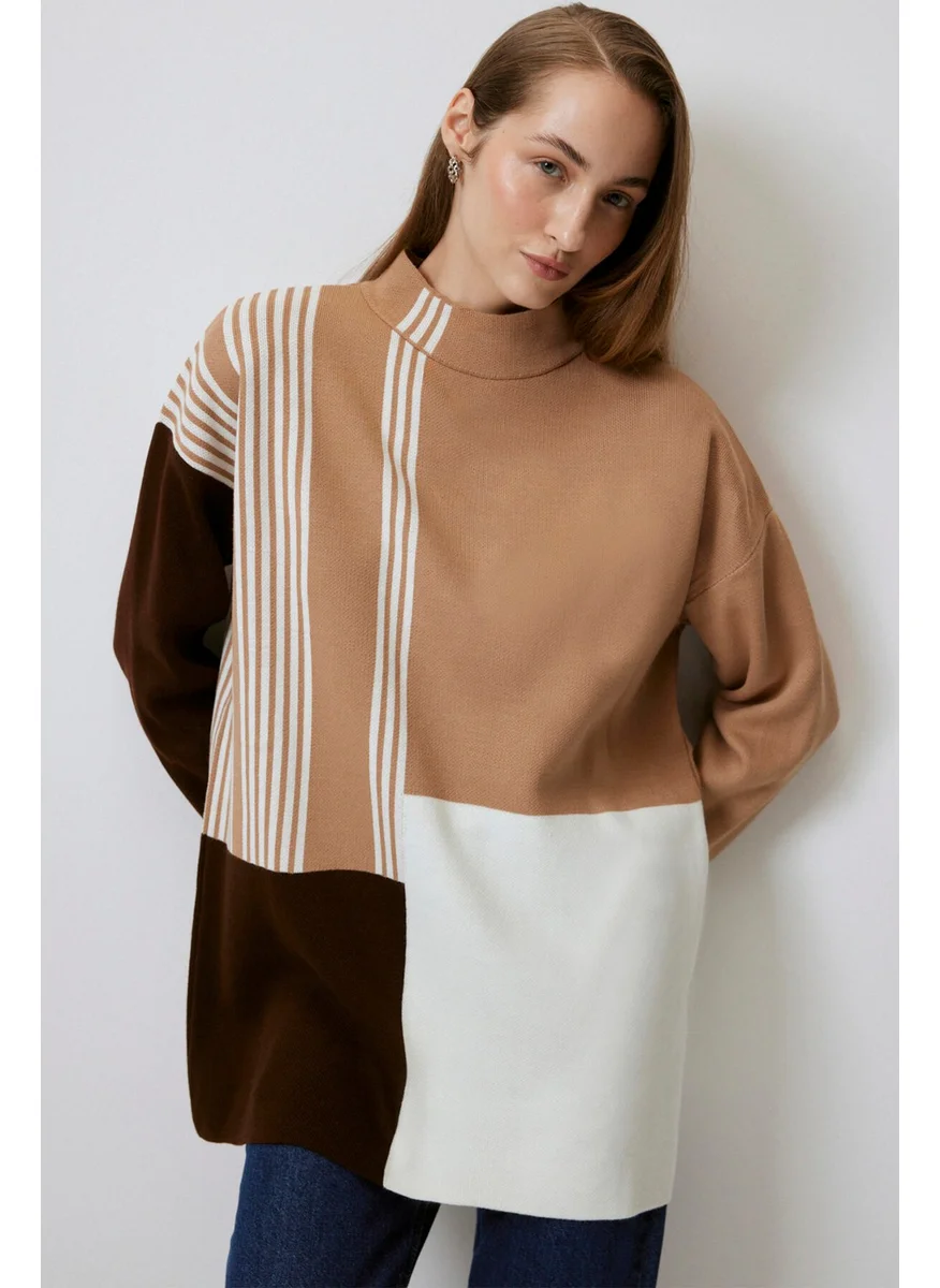 Touche Prive High Collar Knitwear Tunic