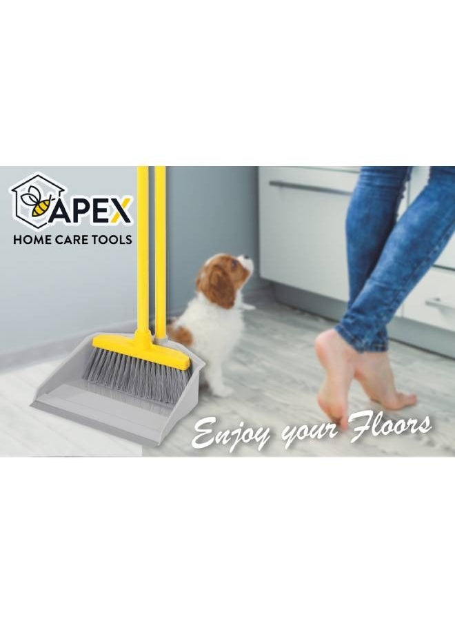 APEX - Apex Upright Dustpan And Broom Sweep Set With Parted Handles - Image 1