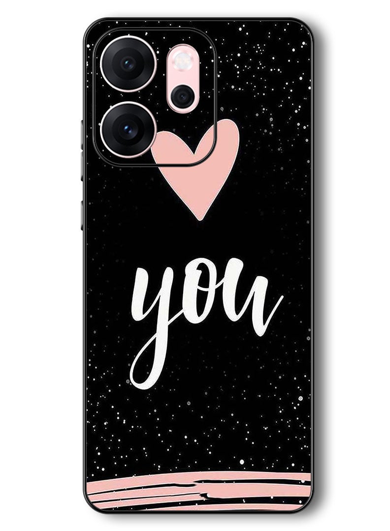 Theodor Case Compatible with Oppo Reno 14 F 6.57 Inch Protection Shockproof Bumper Cover Love You - Image 1