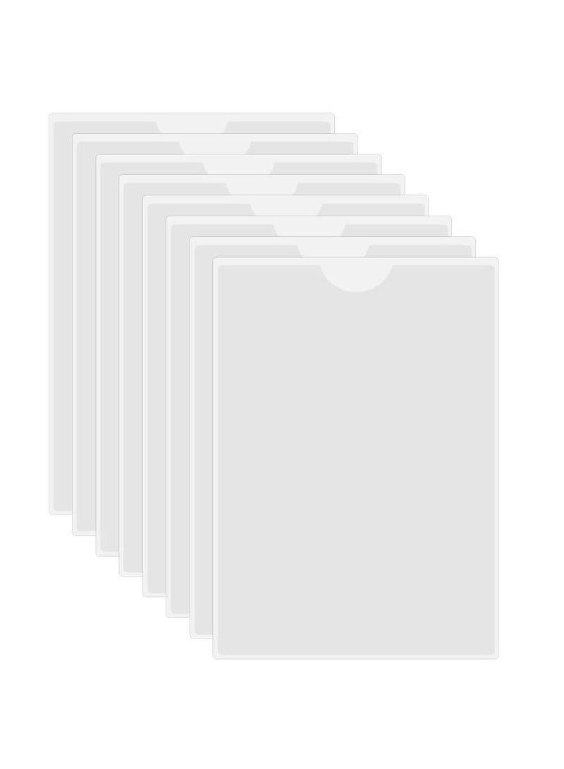 Excefore Self-Adhesive Pocket, 8 pcs Card Plastic Pocket Holder, for Labelling and Identifying Boxes, Folders, and Documents (Inner Size:14.8 * 21cm) - Image 1