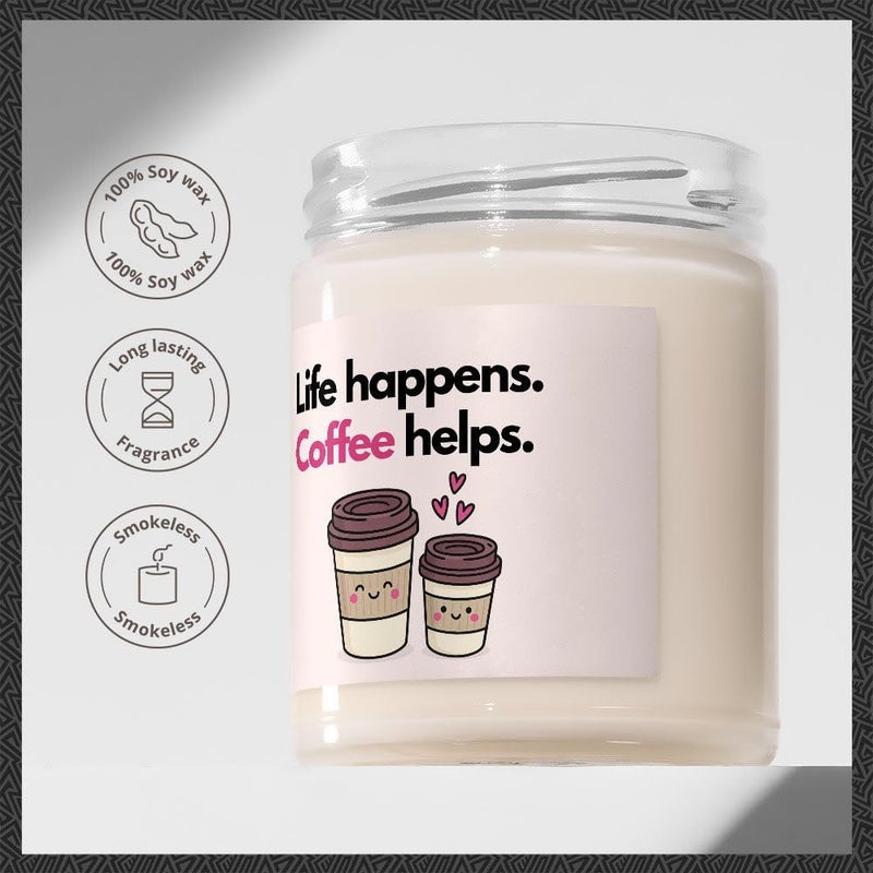 Makester Coffee Gift - Luxury Soy Wax Candle - Vanilla, Jasmine, Sugared Almond - Makester - Image 2