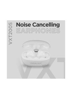 Volkano Volkano X VXT200S True Wireless Earphones with Active Noise Cancelling, White  - Image 1