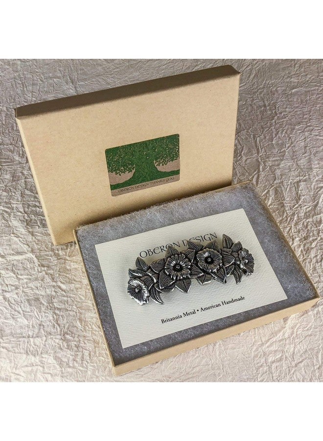 Oberon Design Daffodil Hair Clip, Hand Crafted Metal Barrette Made in the USA with a Large 80mm Clip by Oberon Design - Image 4