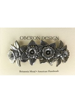 Oberon Design Daffodil Hair Clip, Hand Crafted Metal Barrette Made in the USA with a Large 80mm Clip by Oberon Design  - Image 2