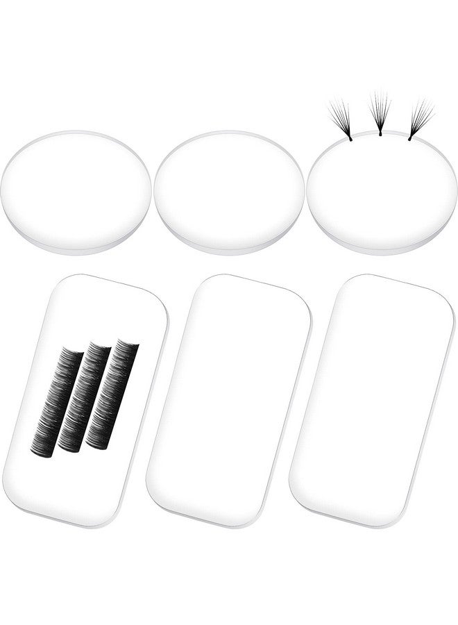 Maitys 6 Pieces Silicone Lash Pad Silicone Eyelash Pad For Eyelash Extensions Pads For Lashes Silicone False Eyelash Holder For Loose Lash Grafting Gasket Pallet Eyelash Adhesive Eyelash Extension (Clear) - Image 1