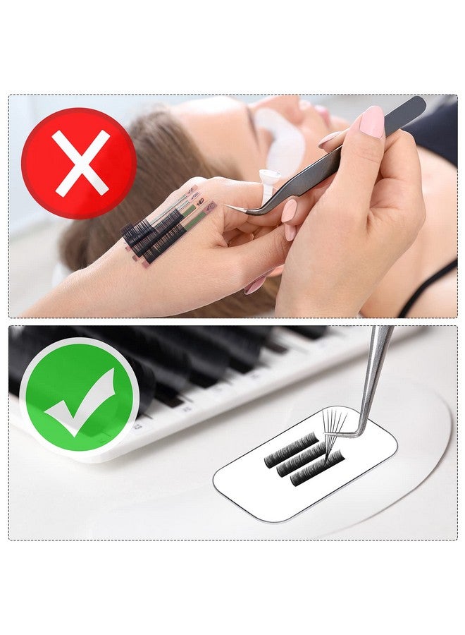 Maitys 6 Pieces Silicone Lash Pad Silicone Eyelash Pad For Eyelash Extensions Pads For Lashes Silicone False Eyelash Holder For Loose Lash Grafting Gasket Pallet Eyelash Adhesive Eyelash Extension (Clear) - Image 5