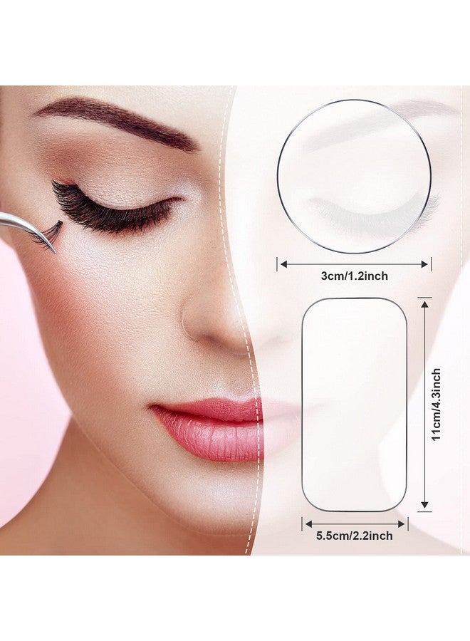 Maitys 6 Pieces Silicone Lash Pad Silicone Eyelash Pad For Eyelash Extensions Pads For Lashes Silicone False Eyelash Holder For Loose Lash Grafting Gasket Pallet Eyelash Adhesive Eyelash Extension (Clear) - Image 2