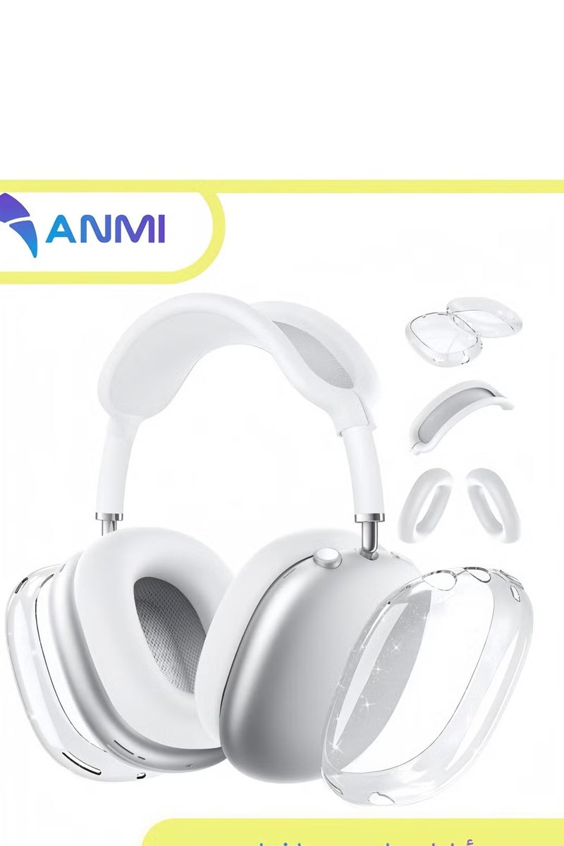 Anmi Anmi For AirPods Max case Cover,Anti-Scratch Ear Pad Case Cover/Ear Cups Cover/Headband Cover for AirPods Max. Clear Soft TPU and Silicone.