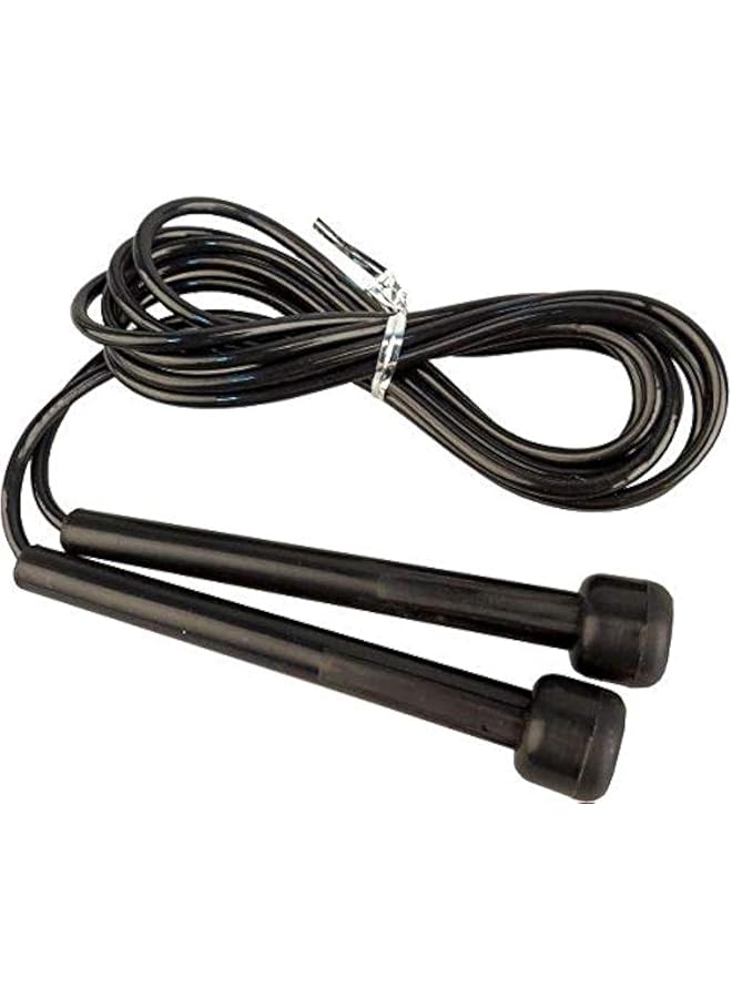 Plastic Skipping Fitness Exercise Workout Boxing Jumping Speed Sports Rope Black
