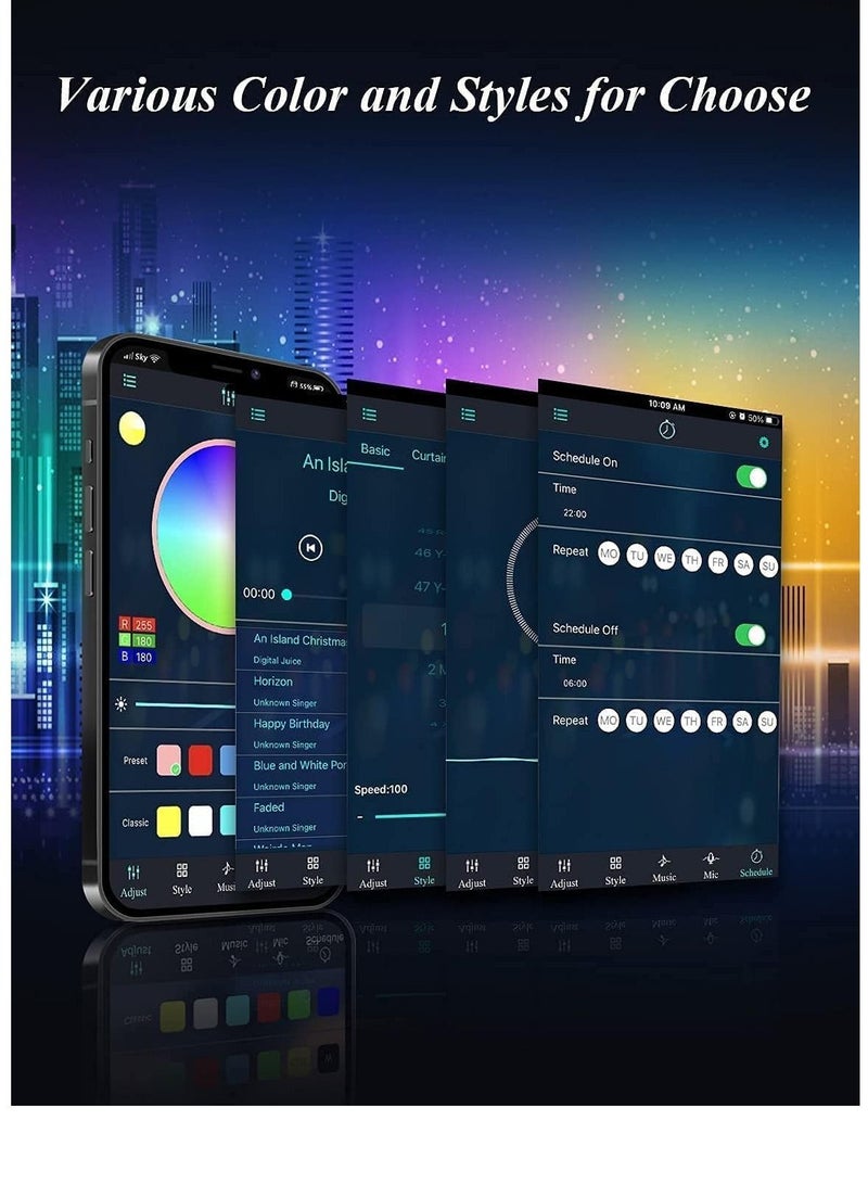 Corner Floor Lamp, RGB Color Changing Corner Lamp, Smart LED Floor Lamp Controlled by APP&Remote with Reactive Music Mode and DIY Mode - Image 4