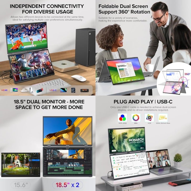 يوبرفكت Uperfect Delta 18 5 Dual Monitor 18.5 inch