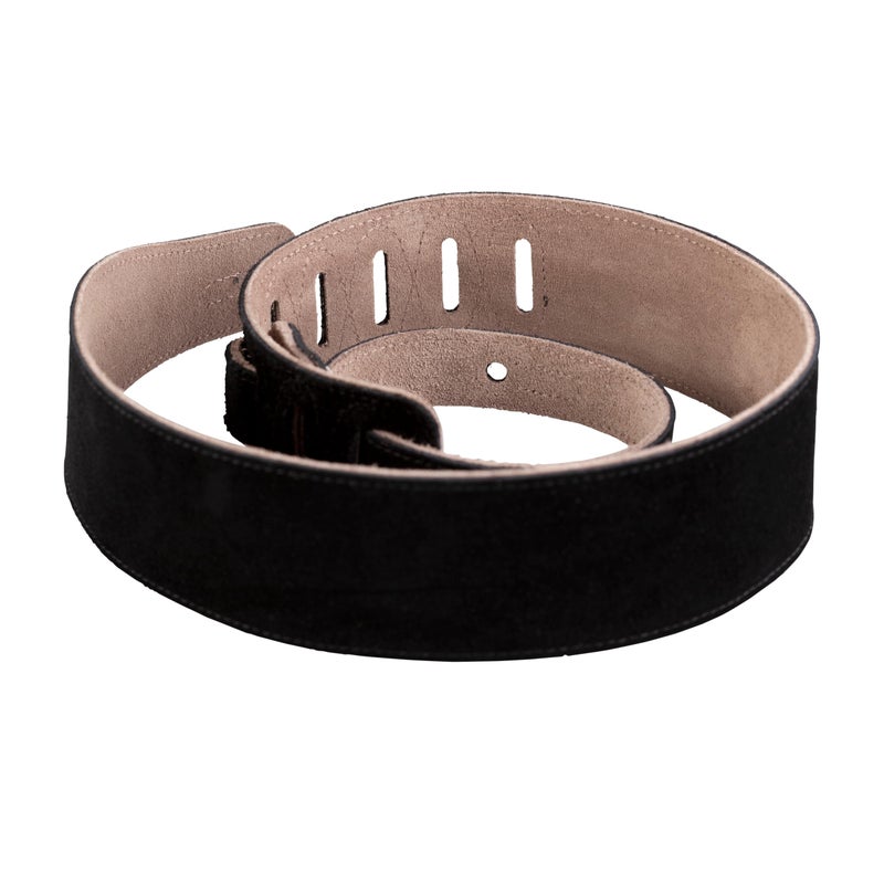 Levy's Leathers Simply Suede Series 2.5" Hand-Brushed Natural Dye Guitar Strap; Black (MS26-BLK) - Image 4