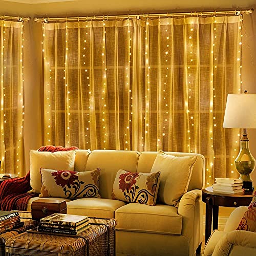 Desidiya 8 Modes Curtain Lights 300 LEDs 10 Fairy Light 3Mtr Each Indoor/Outdoor Decoration for Diwali, Christmas, Wedding, Ramzan, Party, Home, Patio Lawn with Remote & USB Power Supply (White) - Image 2