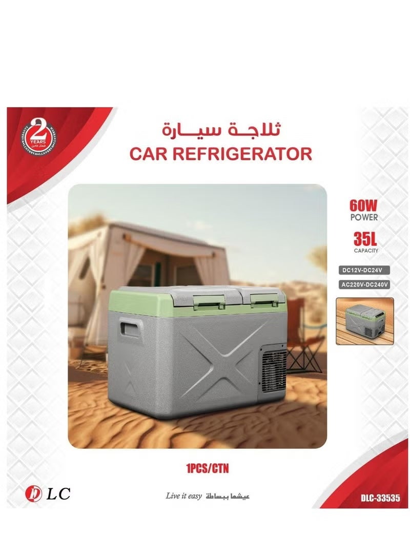 DLC 60W Car Refrigerator, 35L Capacity, DC12V/DC24V/AC220V/DC240V (DLC-33535) - Image 1
