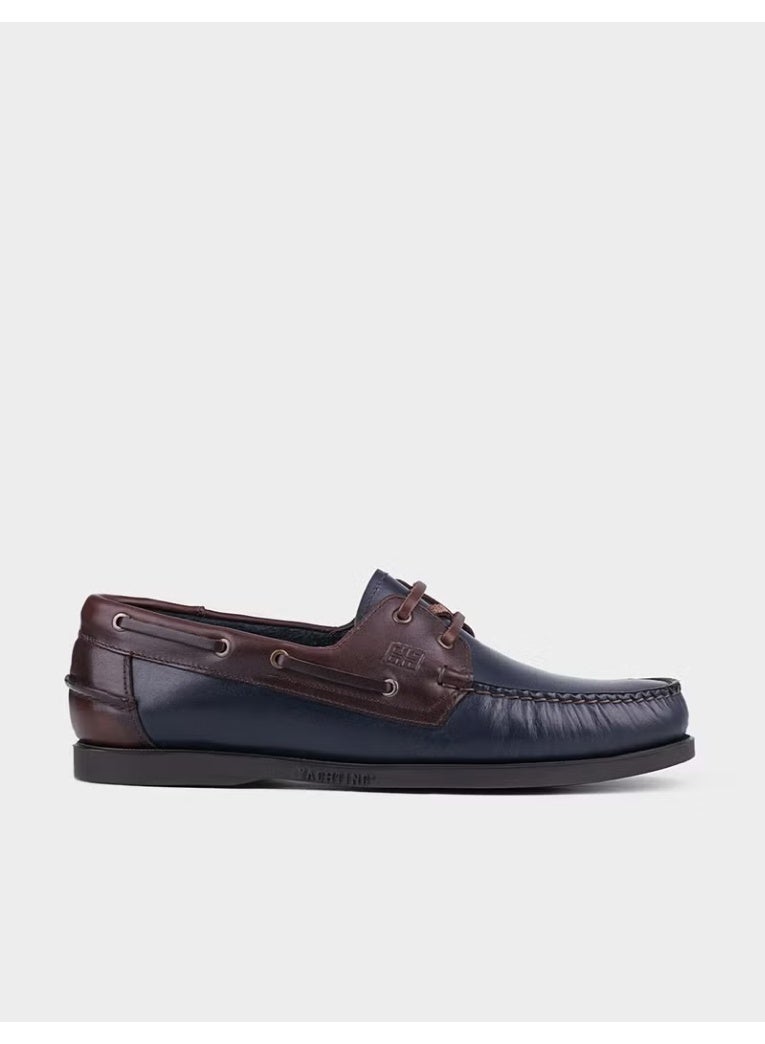 EXEL Leather Navy Blue Men's Casual Shoes - Image 4