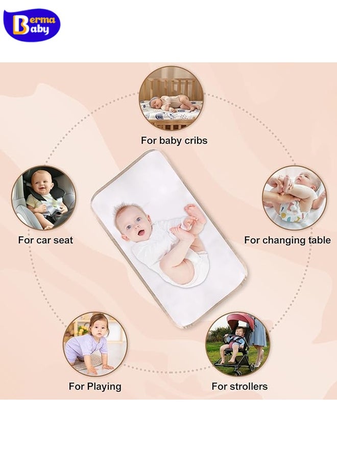 Berma Baby Portable Diaper Changing Pad - Waterproof Foldable Baby Changing Pad - Travel Diaper Changing Pad - Lightweight Changing Pad for Babies - Baby Changing Pad - Machine Washable (Pink)  - Image 4