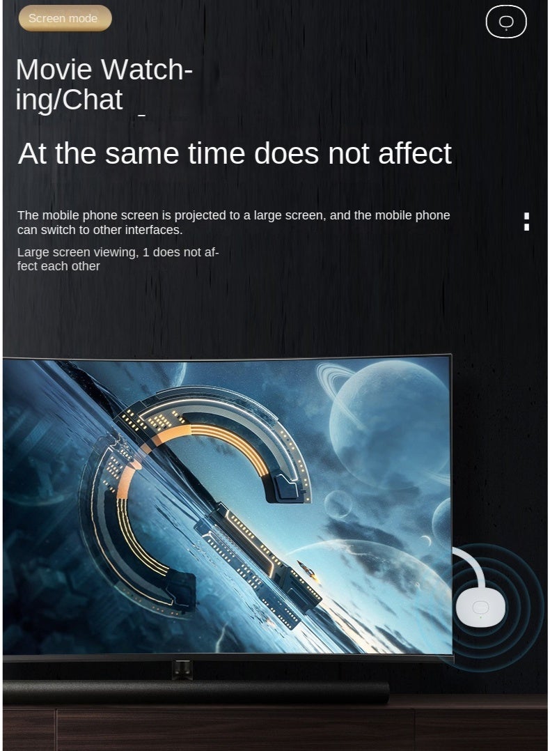 غاز محول شاشة لاسلكي Miracast مزود بمحول شاشة لاسلكي DLNA Airplay أسود - Image 2