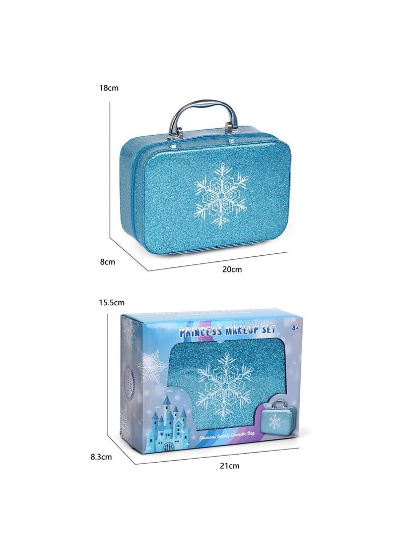 Party with Emma Snow Kids Makeup Kit for Girl Real Washable Makeup Kit for Little Girls  with Cute Princess Cosmetic Purse Girls Pretend Play Toy  - Image 3