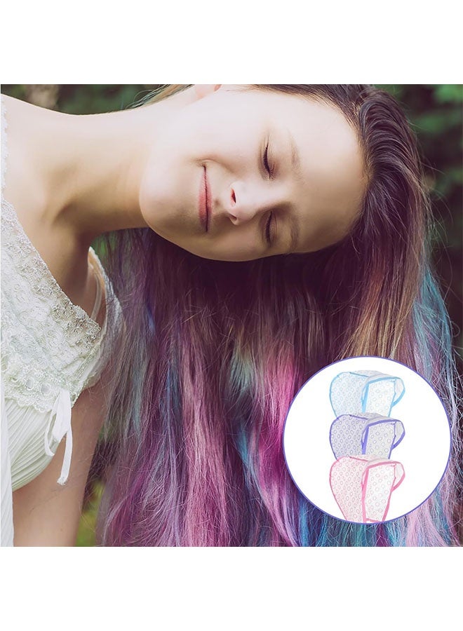 Geustos 3 Pcs Hair Highlighting Caps, Highlighting Kit, Highlight Cap with Hooks, Highlight Hair Coloring Frosting Dye Kit for Salon Hair Dyeing Hairdressing - Image 5