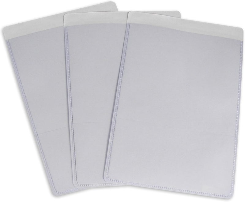 C-Line Self-Adhesive Shop Ticket Holders, 5 x 8 Inches, Clear, 50 per Box (70058) - Image 1